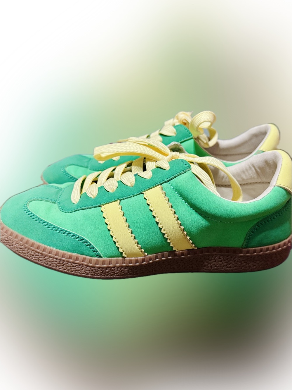 Corkys “Hey Girl” Green & Yellow Tennis Shoes (Size 8)